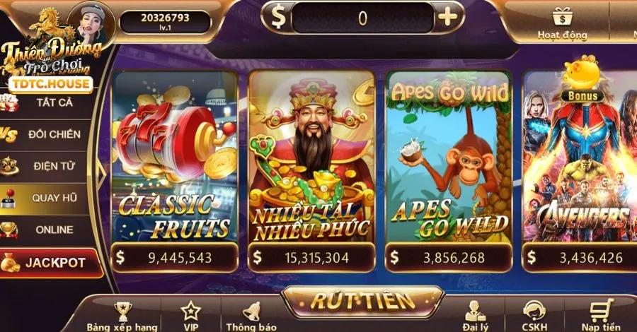 Trò chơi Gates of Olympus tại awin68 casino